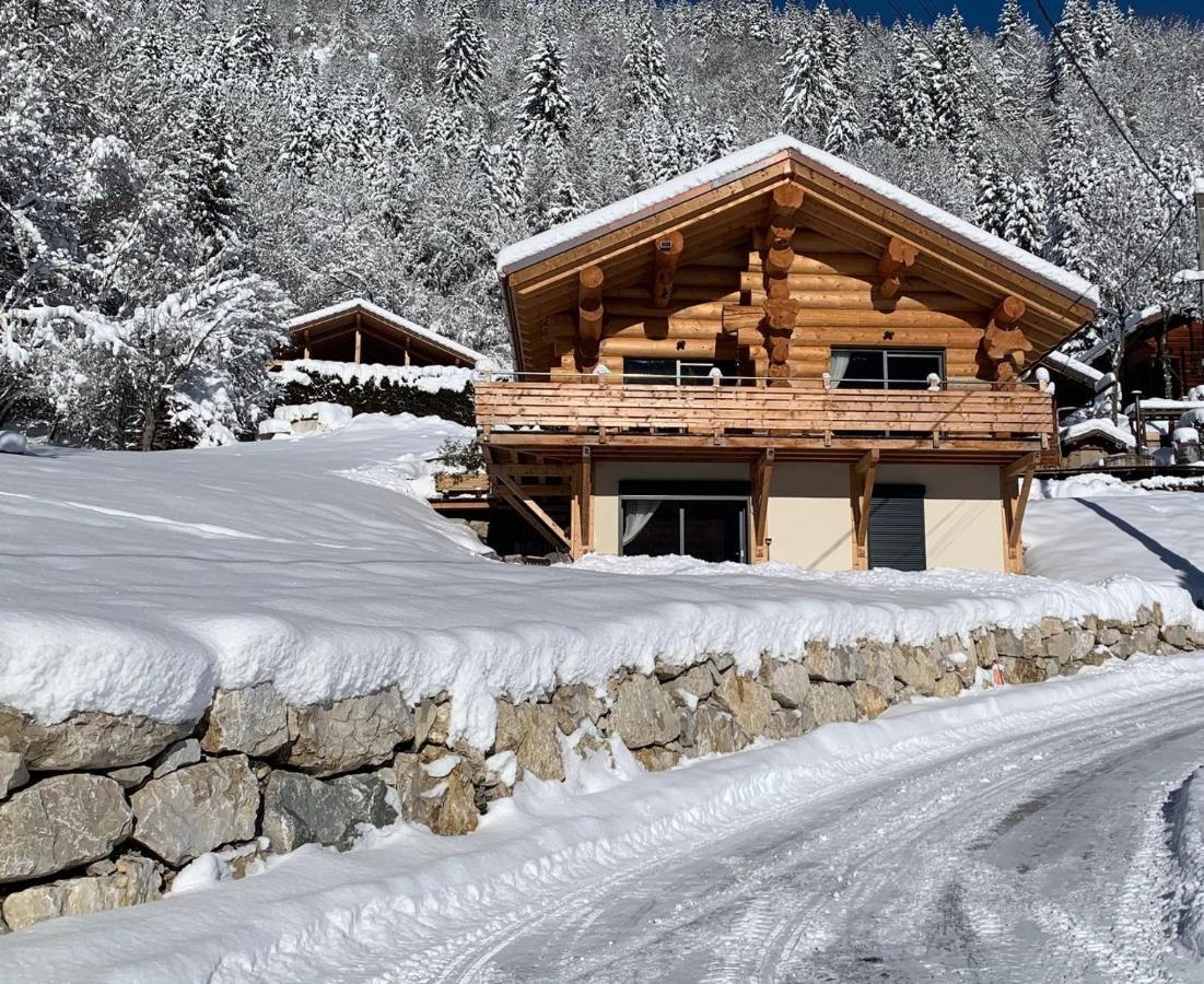 Chalet Anzac Chalet 5 Etoiles En Rondins Tout Neuf Unique Dans Les Aravis Les Villards-sur-Thônes Exterior foto